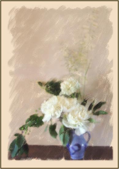 Bouquet de pivoines blanches